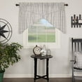 thumbnail image 1 of VHC Brands Farmhouse Kitchen Window Curtains-Annie Buffalo Check White Lined Prairie Swag Pair, 36x36x18, Grey, 1 of 7