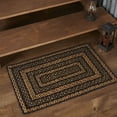 thumbnail image 1 of VHC Brands Farmhouse Primitive Jute Black Striped Accent Rug Rectangle Decor w/Floor Pad 20"x30", 1 of 10