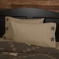 thumbnail image 1 of VHC Brands Farmhouse Star Appliqued Cotton Primitive Bedding Standard Pillow Case Set of 2, Charcoal Black, 1 of 6