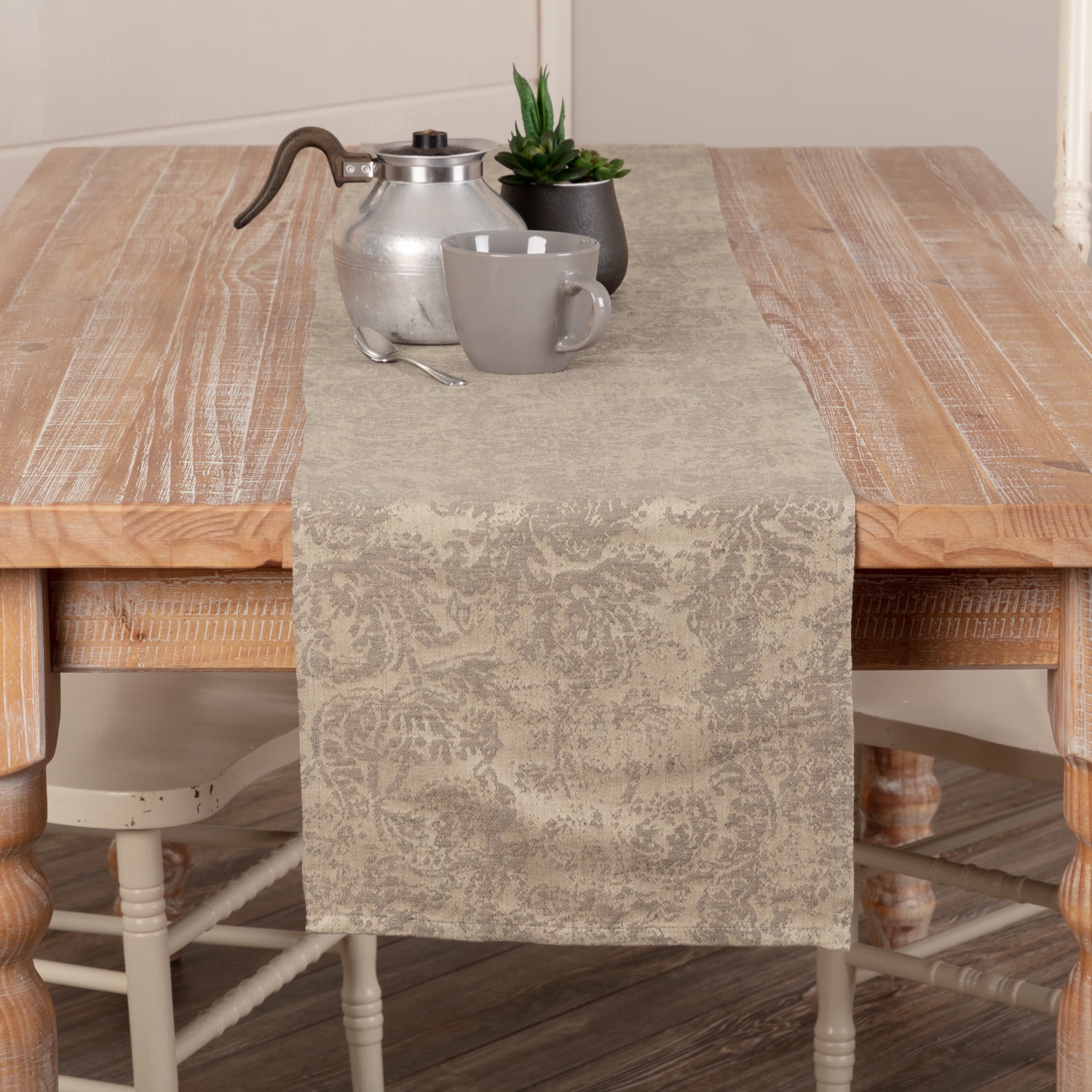 Rebecca Tan Cotton Vintage Farmhouse Table Runner 13x90