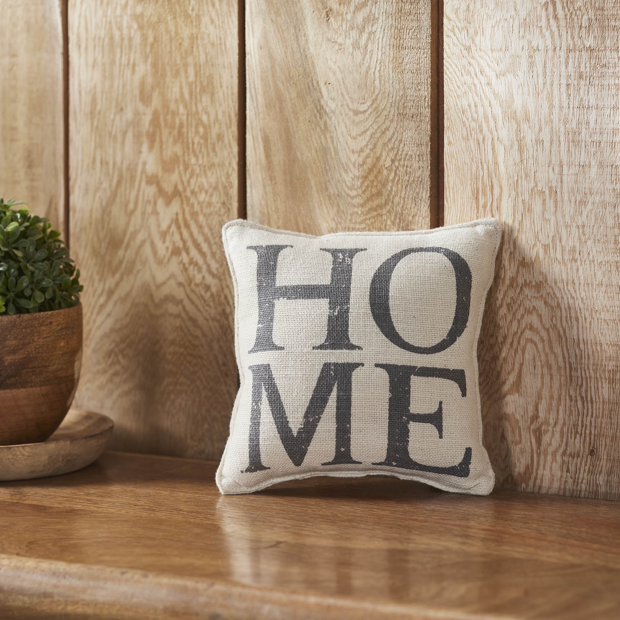 Natural Creme Cotton Square HOME Throw Pillow 6x6