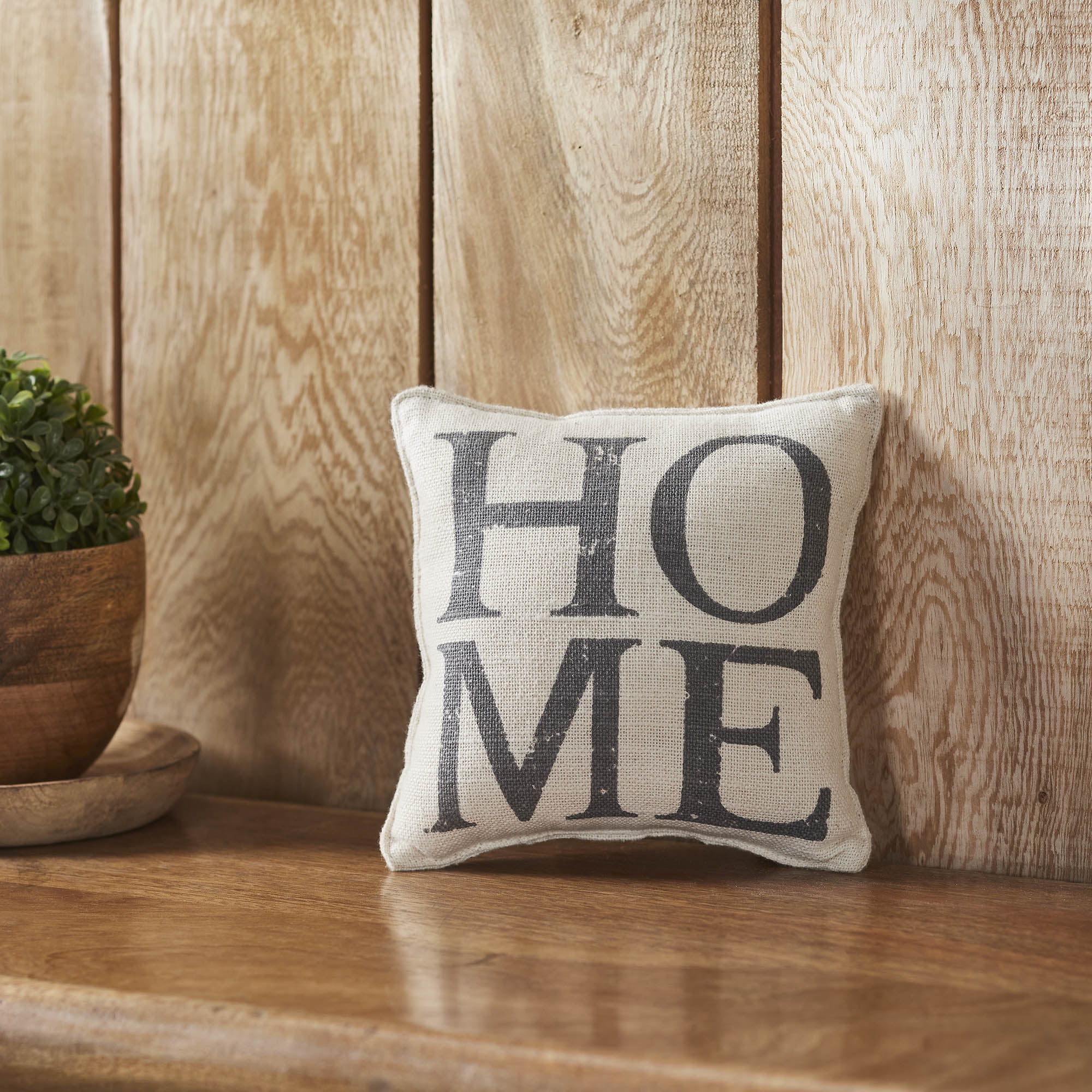 Natural Creme Cotton Square HOME Throw Pillow 6x6