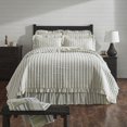 thumbnail image 1 of VHC Brands Finders Keepers White Cotton Striped Pattern Quilt, Queen, 1 of 5