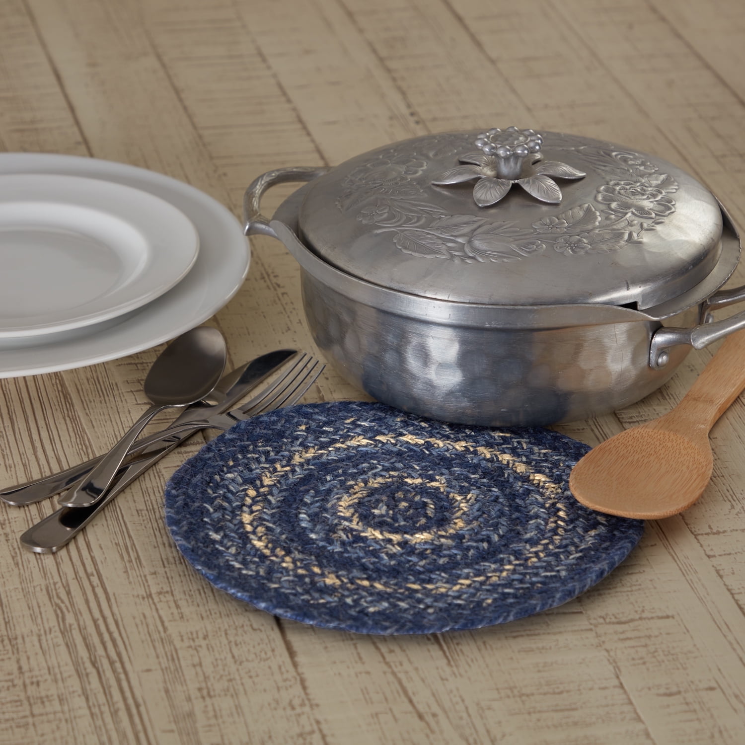 VHC Brands Great Falls Jute Trivet - Thumbnail 5