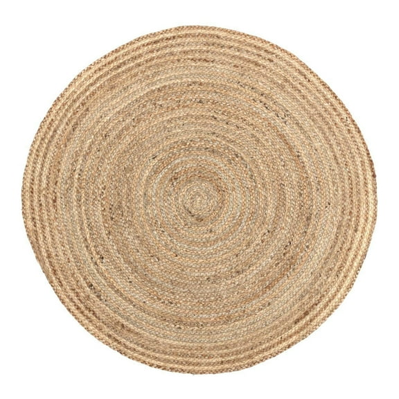 VHC Brands Harlow 36 Inch Diameter Round Natural Jute Compact Rug, Tan