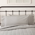 thumbnail image 1 of VHC Brands Hatteras Seersucker Ticking Striped Cotton Americana Bedding King Pillow Case Set of 2, Pillowcase Set 21x40, Denim Blue, 1 of 5