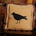 thumbnail image 1 of VHC Brands Heritage Farms Primitive Crow Pillow 18x18 Country Primitive Bedding Accessory, Tan, 1 of 5