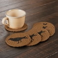 thumbnail image 1 of VHC Brands Heritage Farms Primitive Coaster Crow Set of 6 Stenciled Textured Jute Round 4", 1 of 2
