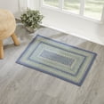 thumbnail image 1 of VHC Brands Jolie Farmhouse 20"x30" Accent Rug Blue Textured Jute Striped Pad Rectangle Floor Decor, 1 of 7