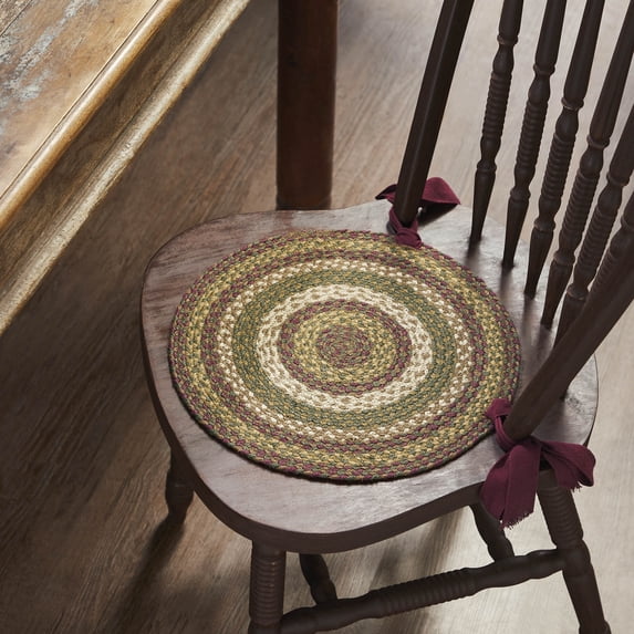 Victorian Heart "Tea Cabin" Country Braided Chairpad