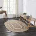 thumbnail image 1 of VHC Brands Jute Rug Oval with Pad, Natural & Crème, 48x72, 1 of 6