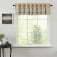 thumbnail image 1 of VHC Brands Kaila Country Cottage Ruffled Gold Ticking Stripe Curtain Valance 16x72, 1 of 6