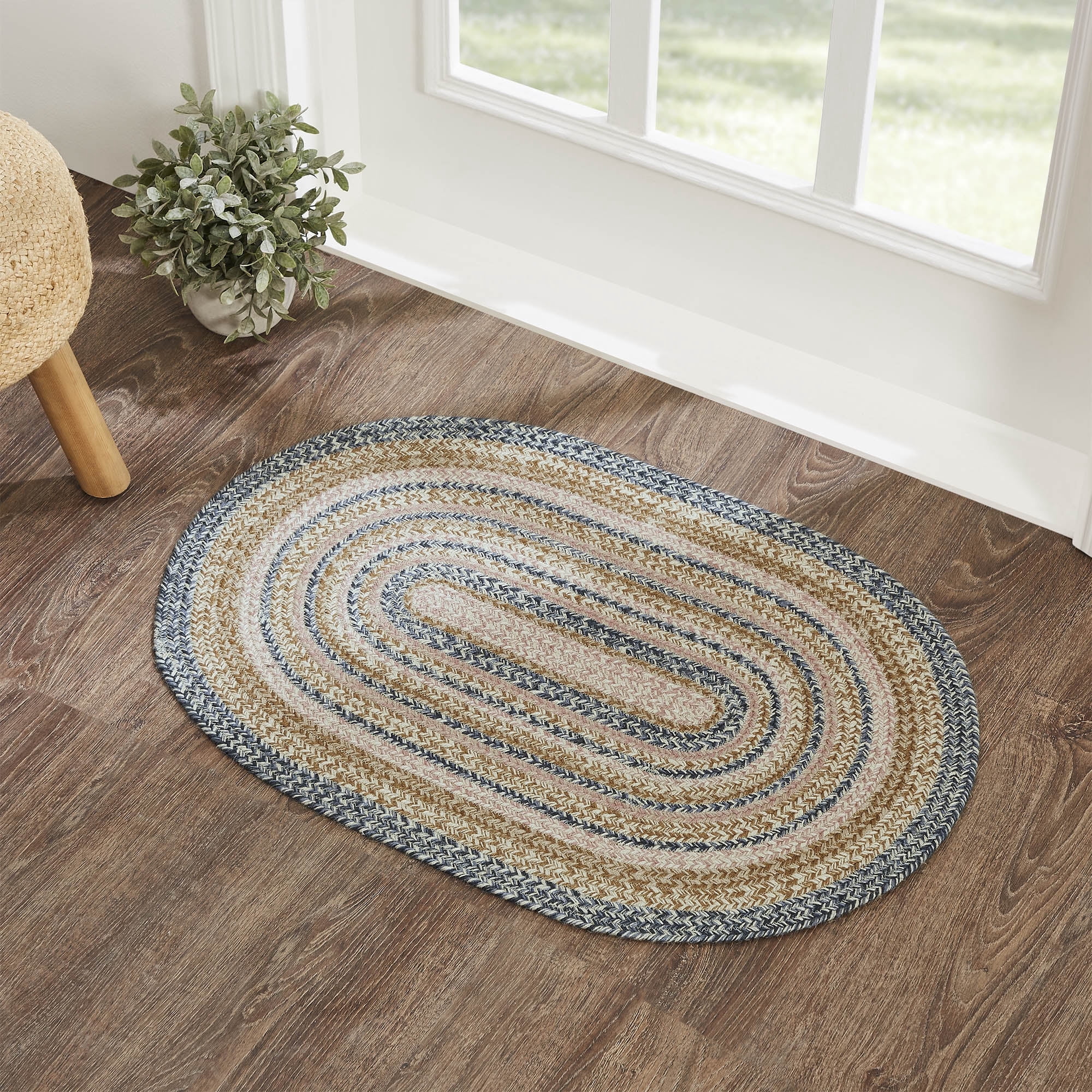 VHC Brands Kaila Jute Rug Oval w/Pad 24x36 - Walmart.com