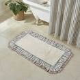 thumbnail image 1 of VHC Brands Kaila Farmhouse 27"x48" Bathmat Creme Ruched Ruffle Cotton Solid Color Rectangle Bath Decor, 1 of 6