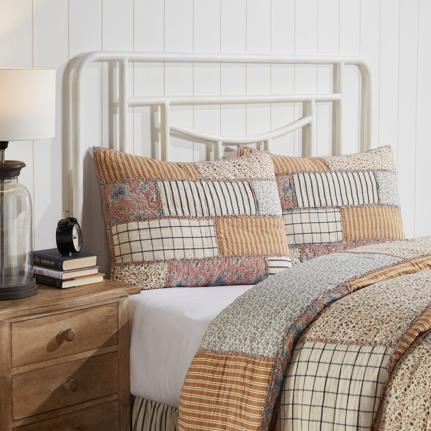 Kaila Patchwork Quilted Cotton Standard Sham in Autumn Hues