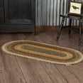 thumbnail image 1 of VHC Brands Kettle Grove Primitive Decor Jute Black Accent Rug Oval w/Floor Pad 27"x48", 1 of 11