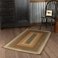 thumbnail image 1 of VHC Brands Kettle Grove Jute Rectangular Rug 36x60 Country Braided Flooring, Caramel Brown, 1 of 11