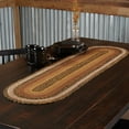 thumbnail image 1 of VHC Brands Kettle Grove Primitive Jute Black Textured Braided Kitchen Table Runner 13"x48", 1 of 2