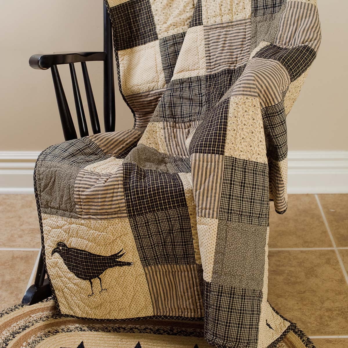 Full Size Reversible Cotton Kids Unisex Quilted Throw