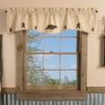 thumbnail image 1 of VHC Brands Kettle Grove Window Curtain, Applique Crow and Star Valance, Tan, 16x60, 1 of 5