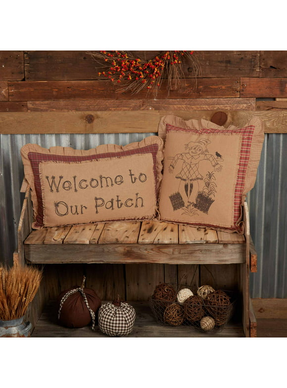 VHC Brands Landon Throw-Pillows, Welcome Patch