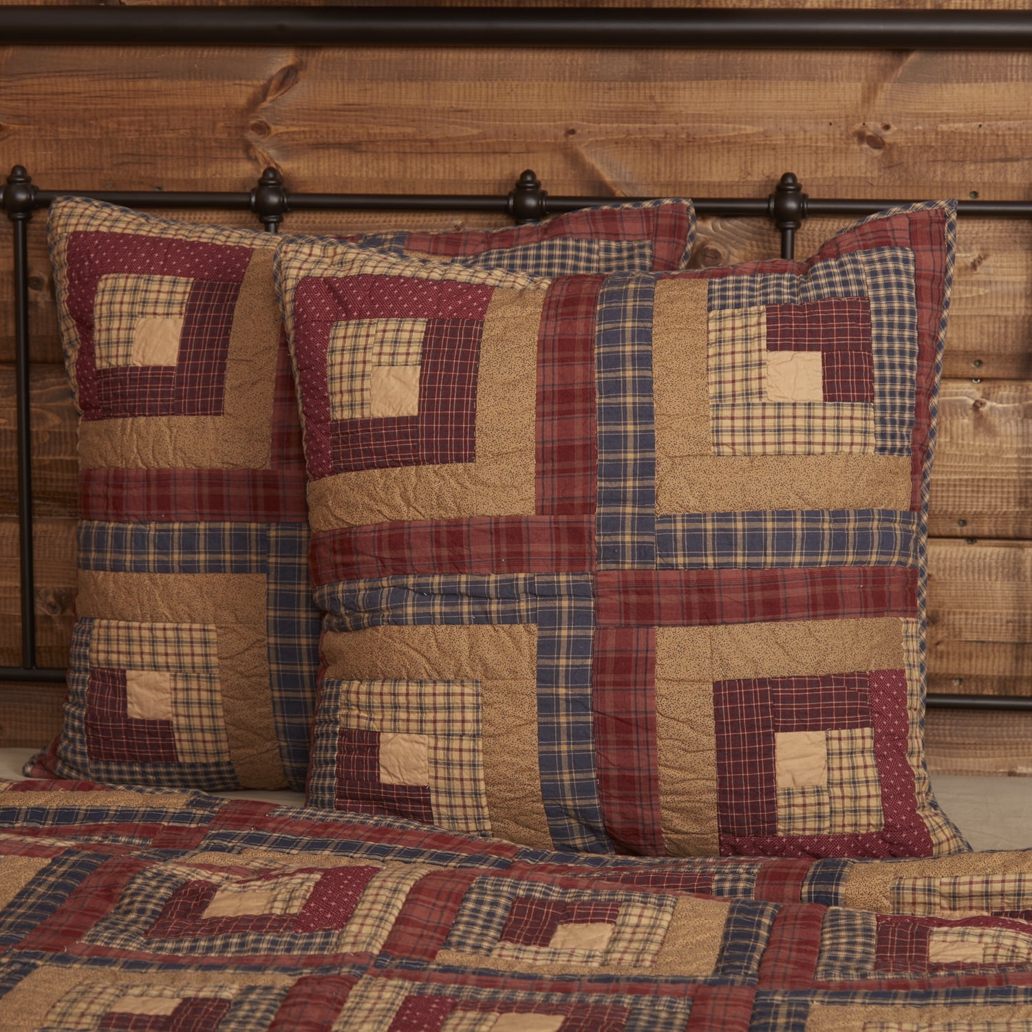 Millsboro Rustic Patchwork Cotton Euro Sham