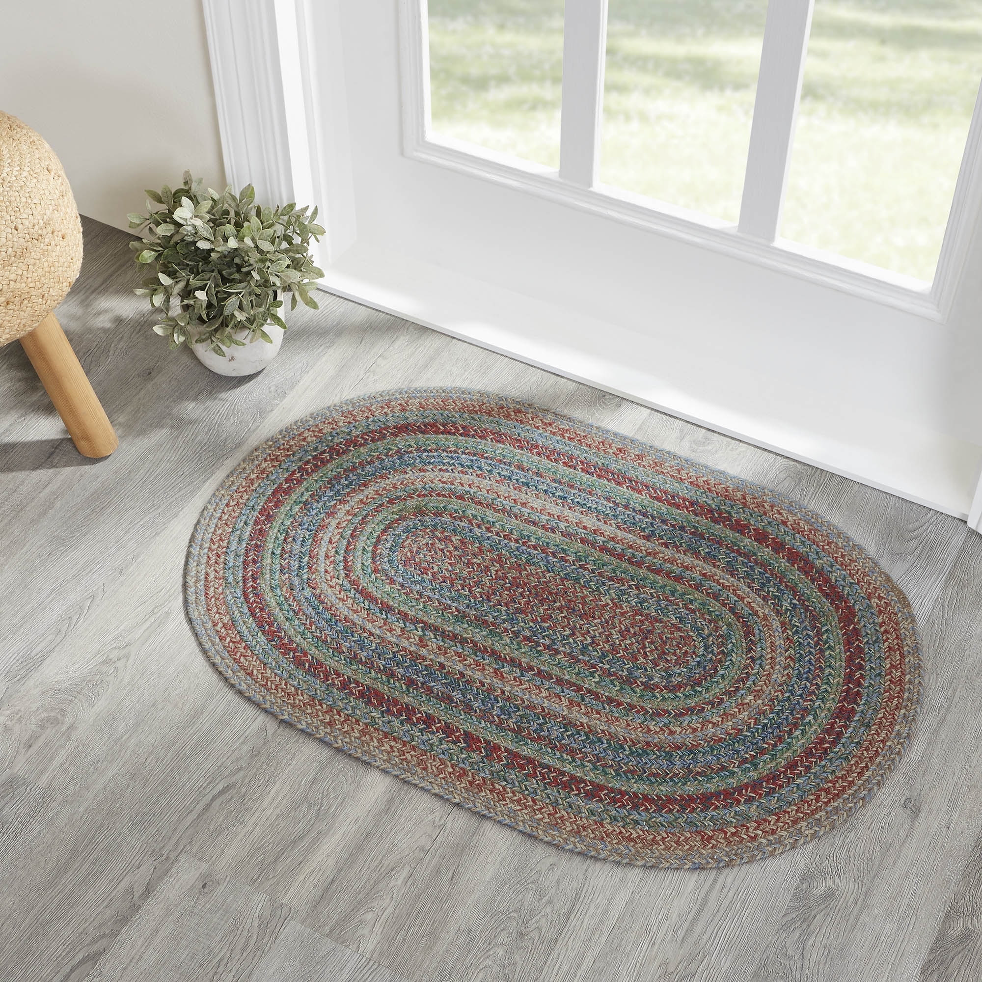 24x35 Rug VHC Brands Multi Jute Rug Oval w/Pad 24x36 - Walmart.com