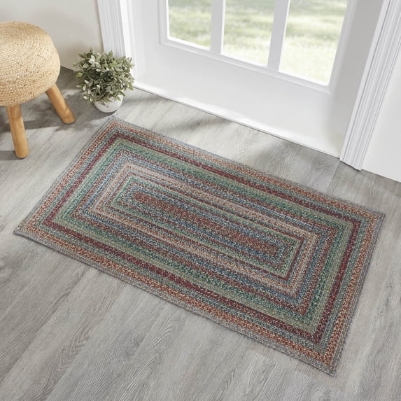 VHC Brands Multi Jute Rug Rect w/Pad 27x48