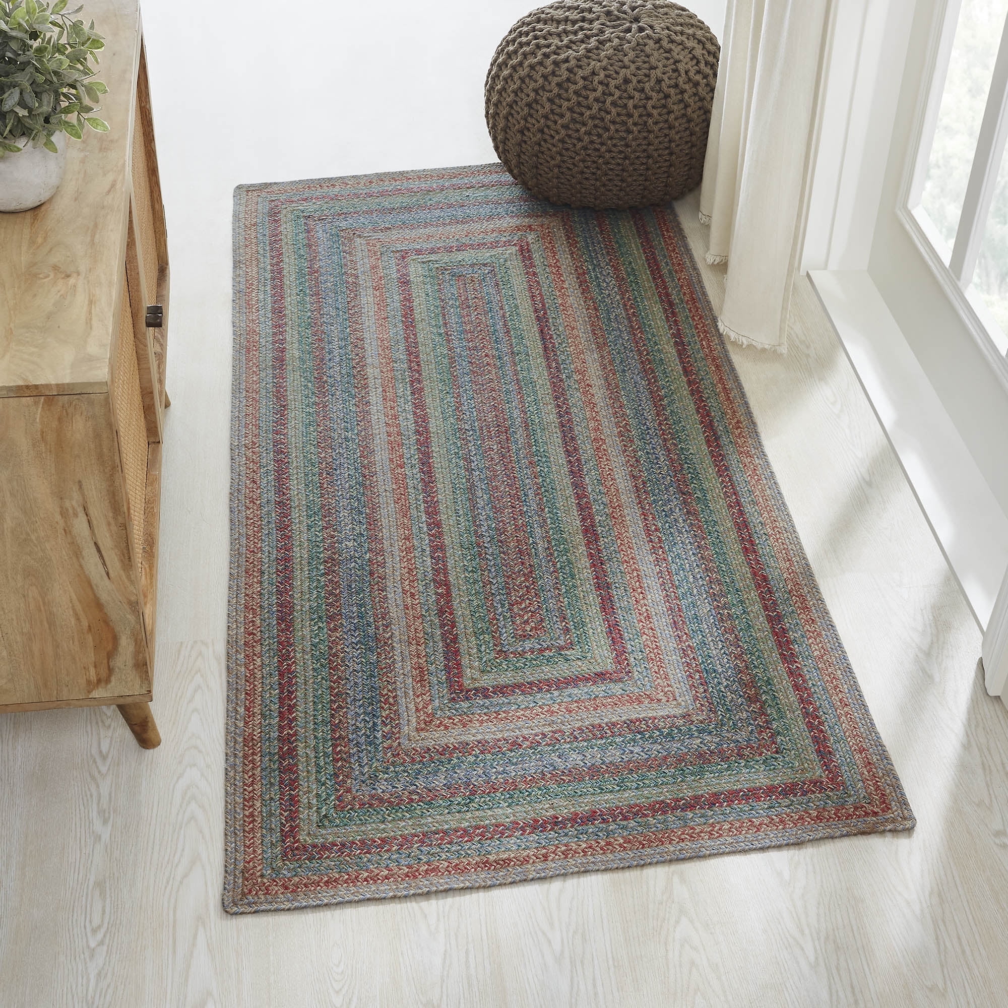 VHC Brands Multi Jute Rug Rect w/Pad 36x72