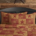thumbnail image 1 of VHC Brands Ninepatch Star King Sham 21x37 Country Patchwork Design, Burgundy, 1 of 6