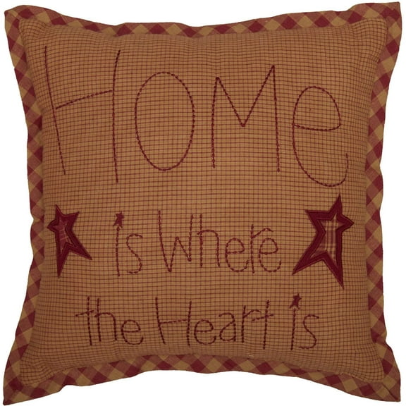 VHC Brands Ninepatch Star Thanksgiving Text Square Bedroom Decor, Home Pillow, 12x12