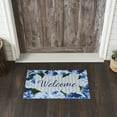 thumbnail image 1 of Finders Keepers Farmhouse 17.5"x29.5" Floral Welcome Accent Rug Blue Spring Digital Print Nylon / Flower Rubber Backing Rectangle Floor Decor, 1 of 3