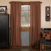 VHC Brands Patriotic Patch Cotton Window Curtains Plaid Panel Set of 2 84x40