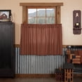 thumbnail image 1 of VHC Brands Patriotic Patch Plaid Tier Set of 2 L36xW36 Country Curtains, Deep Red, 1 of 4