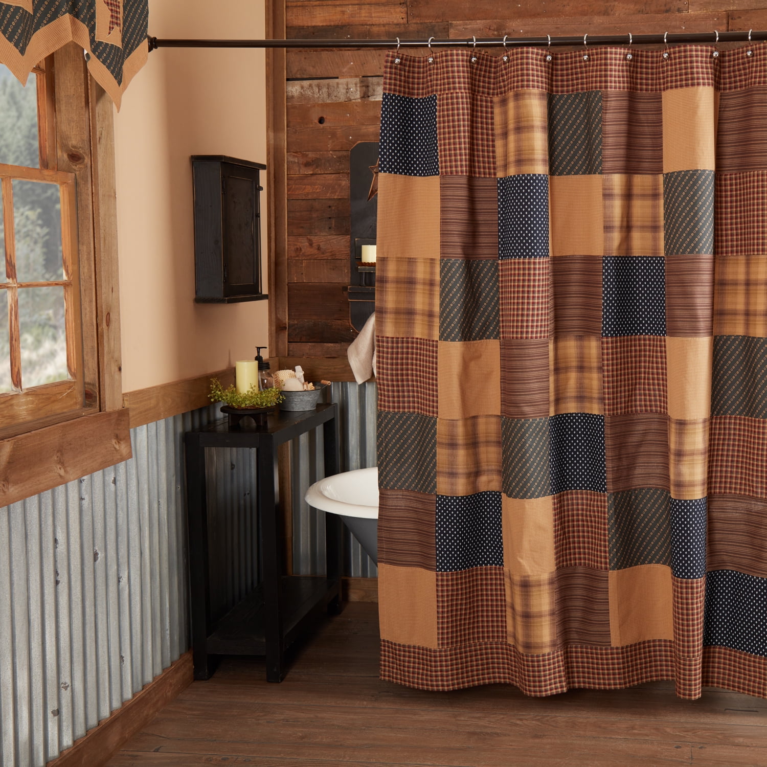 *Patriotic Patch Shower Curtain