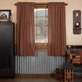 thumbnail image 1 of VHC Brands Patriotic Patch Window Curtains, Plaid Short Panel Set of 2, Red, 63x36, 1 of 5