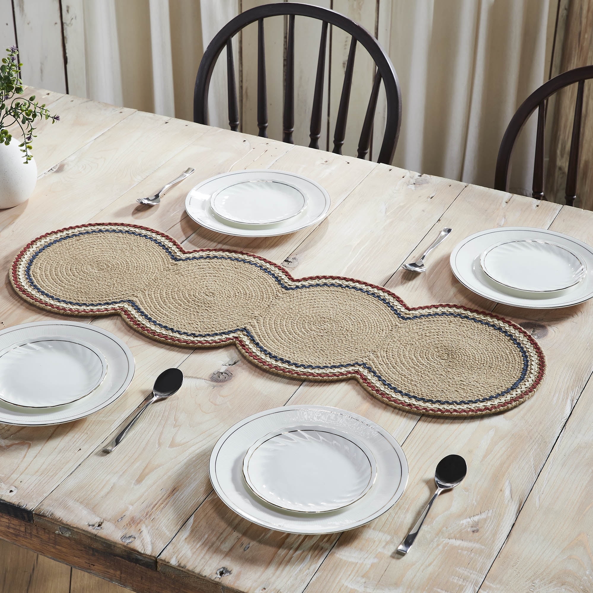 Red Ric Rac Table Runner VHC Brands Patriotic Red Blue Ric Rac Runner 12x36, Fourth of July ...