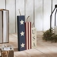 thumbnail image 1 of VHC Brands Patriotic Red White and Blue Stars & Stripes USA Candle MDF Figurines Set of 3 Sizes, Americana Independence Day Home Decor, Tabletop Decorations, Fourth of July Decorative Display, 1 of 5
