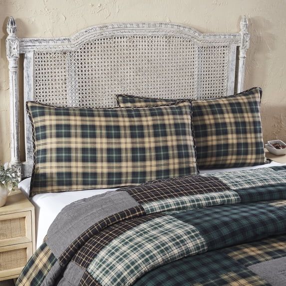 VHC Brands, Pine Grove King Sham, Green, 21x37