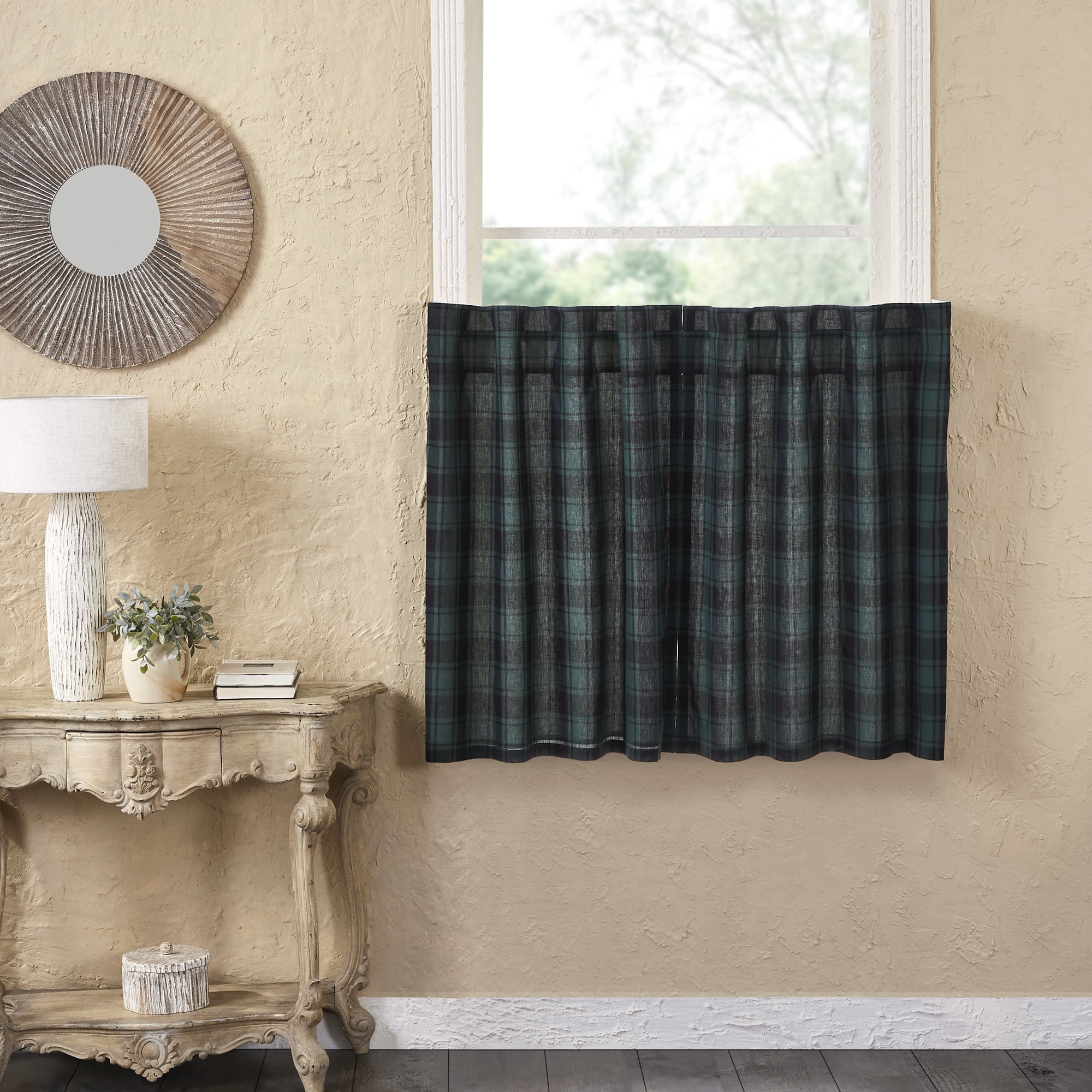VHC Brands Pine Grove Plaid Curtain Tier - Thumbnail 4
