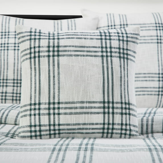 VHC Brands Pine Grove Plaid Pillow Cover, Green, 18x18