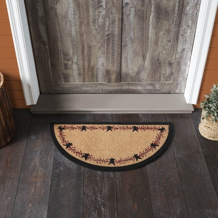 VHC Brands Pip Vinestar Coir Rug Half Circle 16.5x33