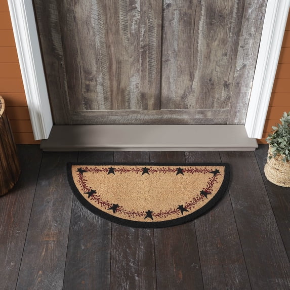 VHC Brands Pip Vinestar Coir Rug Half Circle 16.5x33