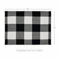 thumbnail image 1 of VHC Brands Placemat 13x19 Set of 2, Cotton Dining Room, Kitchen Placemat, Dining Table Placemats, Place Mat, Annie Buffalo Check Collection, Rectangle 13x19, Country Black, 1 of 3