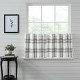 thumbnail image 1 of VHC Brands Plaid Tier Curtains, Black, 24x36, Set of 2, 1 of 7