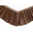 thumbnail image 1 of VHC Brands Prescott Queen Bed Skirt 60x80x16 Country Rustic Bedding Accessory, Dark Brown, 1 of 2