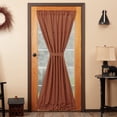 thumbnail image 1 of VHC Brands Primitive Burgundy Check Rod Pocket Cotton Tie Back(s) Curtain, Door Panel 72x40, Red, 1 of 5