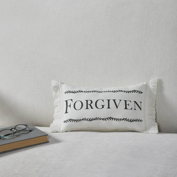 VHC Brands Risen Forgiven Spring Easter Christian Decor Pillow for Couch Living Room Sofa 7x13
