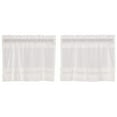 thumbnail image 1 of VHC Brands Ruffled Sheer Cotton Petticoat Tier Curtains, White, 2 Panels, 1 of 5