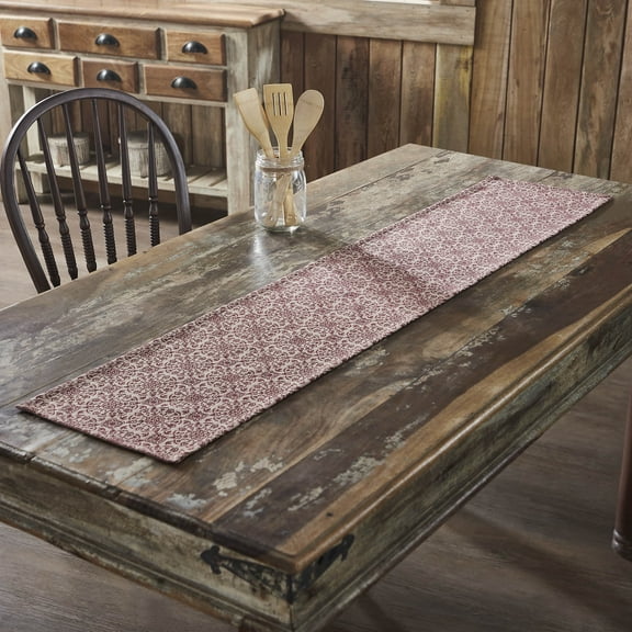 VHC Brands Runner 12x60, Cotton Dining Room, Kitchen Table Runner, Country Farmhouse Style, Custom House Collection, Rectangle 12x60, Natural
